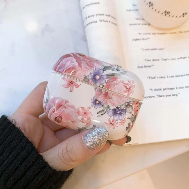 Чехол для наушников для Airpods Pro, жесткий чехол из поликарбоната, Ретро стиль, цветочный чехол, зарядная коробка, оболочка для AirPods 3, защитная крышка
