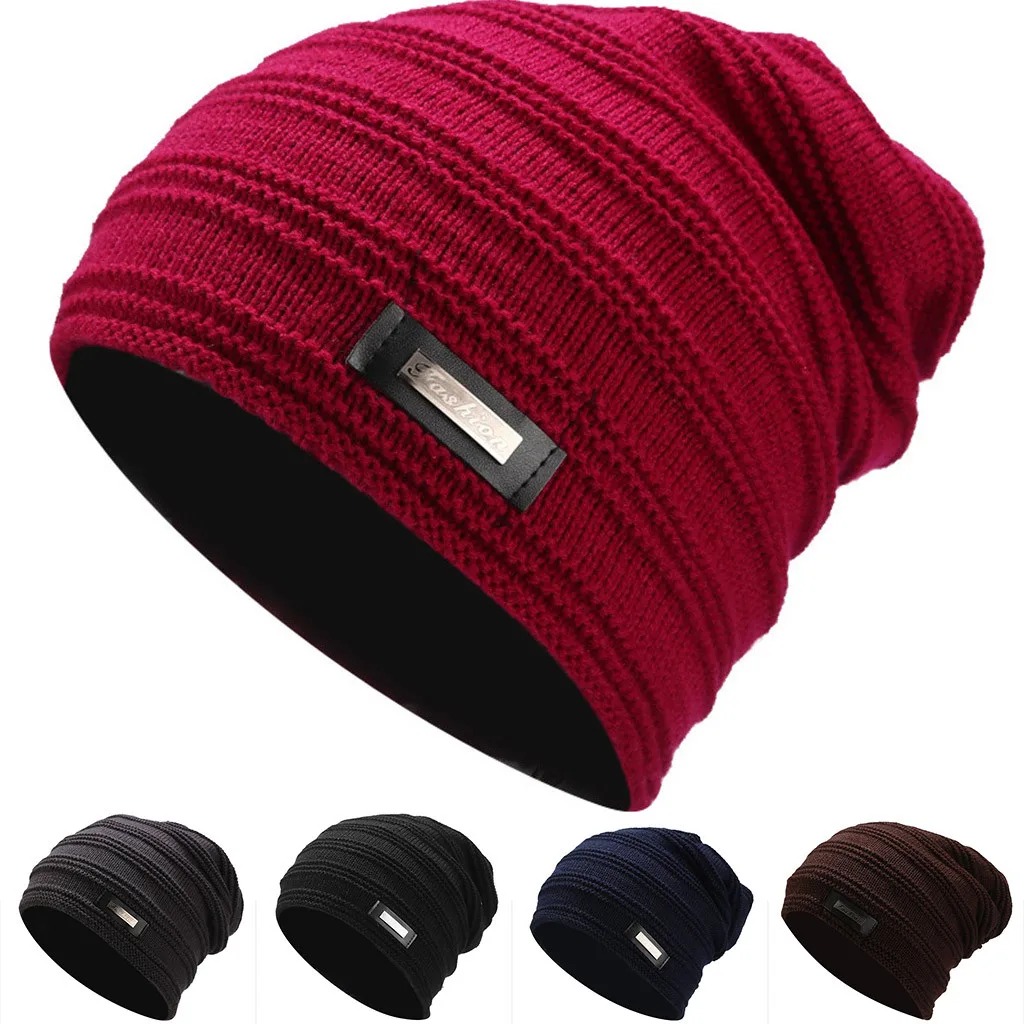 

Men Women Winter Hats Unisex Down Headgear Solid Color Pile Cap Soft Warm Knitted Cap for Womens Casual Earmuffs Hat Red Coffee