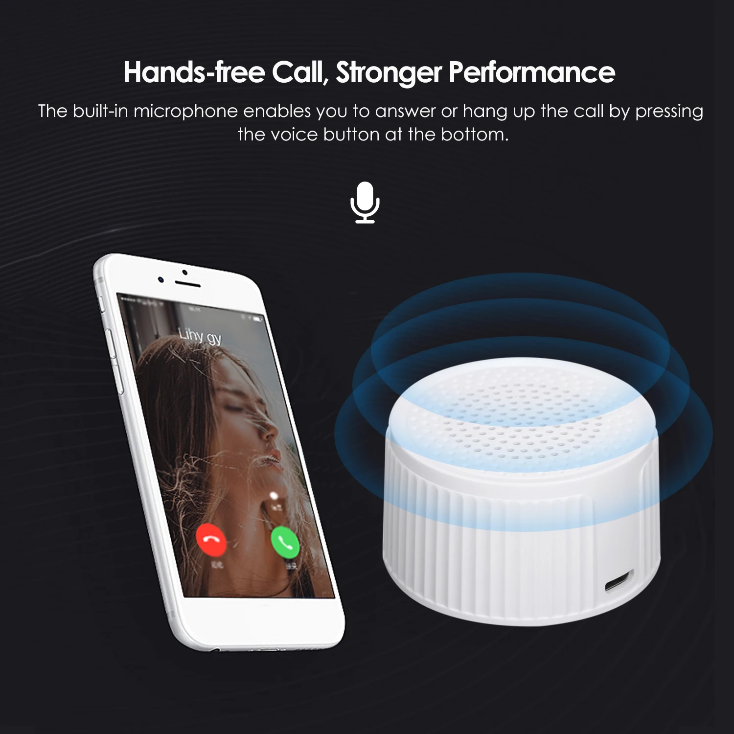 Mini Portable BT Speaker 2Pcs/1Pcs 36mm High Fidelity Speaker Anti-lost Function Support Hands-free Call Music Audio Speaker