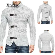 Spring Autumn Men Cardigan Sweater Fashion Men Warm Knitting Sweaters Casual Slim Fit Turtleneck Jumper Men Winter Sweater