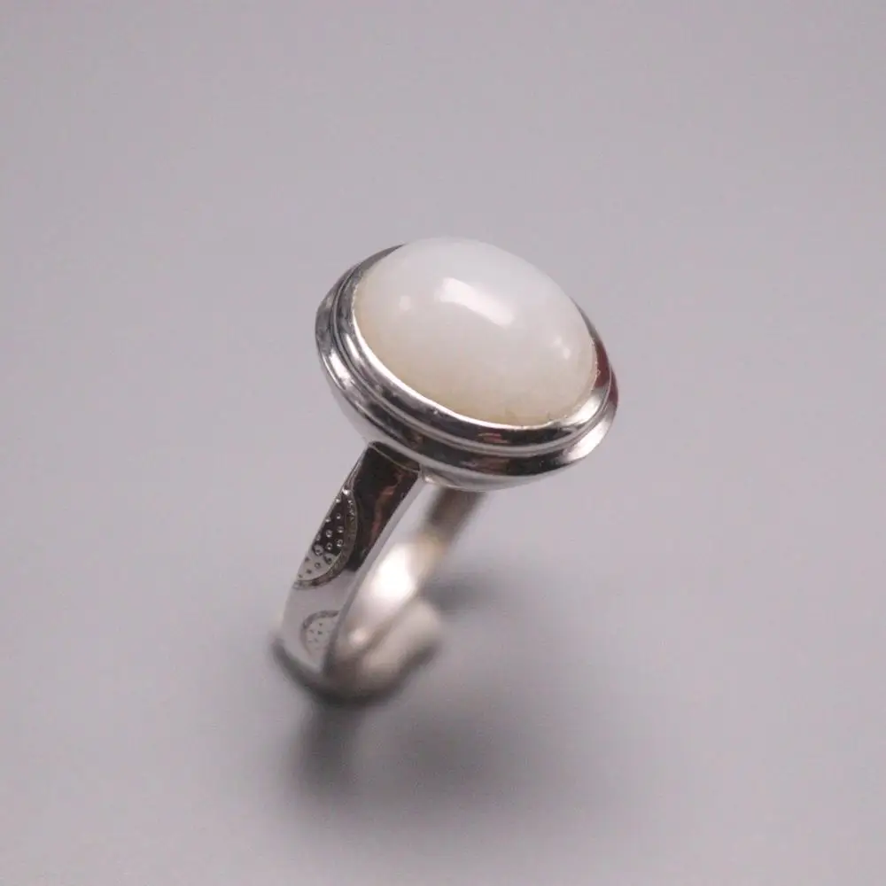 

Genuine/Original Silver 925 Sterling Silver Ring for Weddings Eternity Ring for Women Gift for Ladies Hetian Jade Ring Gift
