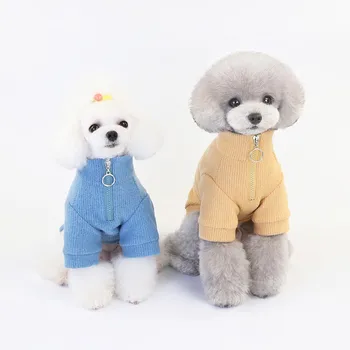 

Dog Winter Warm Sweater With Zipper Dog Clothes Pet Products Warm Dogs Jersey Autumn And Winter Sweater To Keep Pet Clothing//
