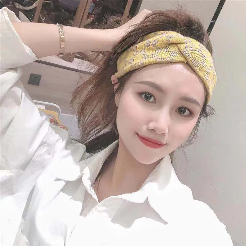 New Fashion Bohemia Women Headband Crochet Turban Elastic Hairband Winter Wide Knitting Twist Head Wrap Hair Accessories