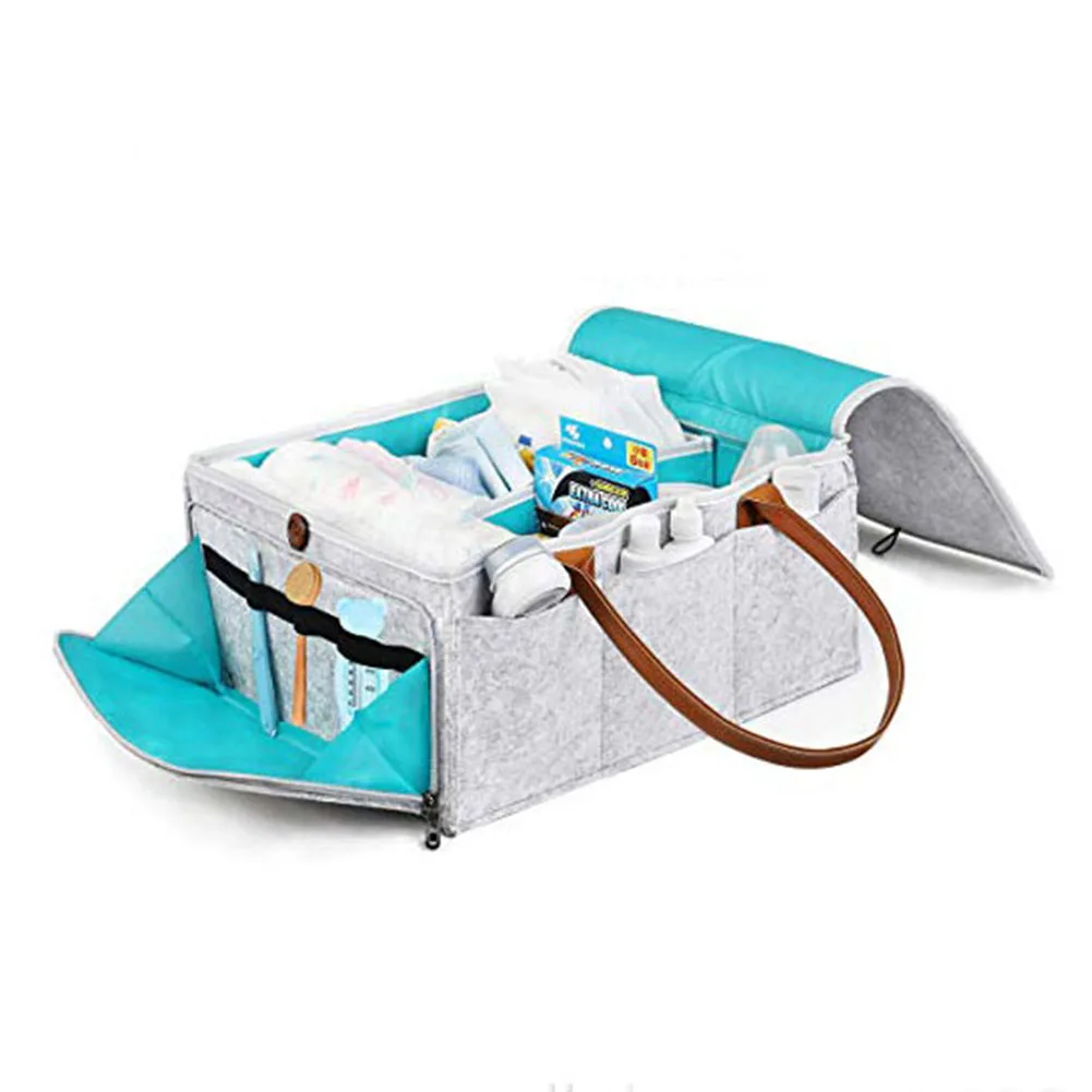 

Detachable Cleaning Easy To Carry Travel And Home Practical Multipurpose Foldable Pouches Diaper Storage Bag Large Capacity Baby