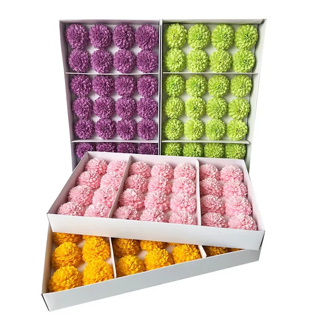 28Pcs/Set Ping Pong Chrysanthemum Soap Pompon Daisy Fake Flowers Artificial Flowers For Wedding Flowers Home Decoration