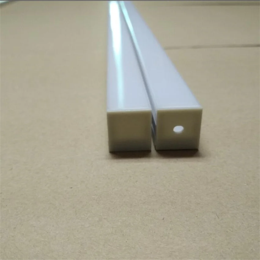 

1M/PCS HOT SELLING Square Led Aluminium Profile Provides an Excellent Heat Sink with milky cover and mounting clips