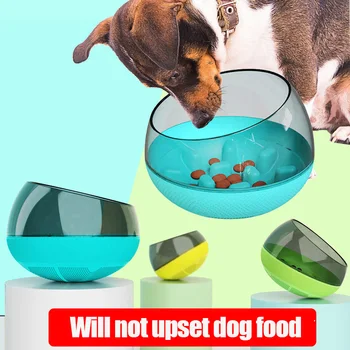 

Pet Slow Feeder Bowl Round Tumbler Dog Bowl Food Container for for Cat and Dogs SER88