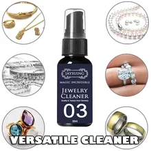 30ML/50ML Anti-tarnish Jewelry Stain Cleaning Spray Necklace Cleaner Solution Chemical-free Tarnish Remover Cleaning Tools