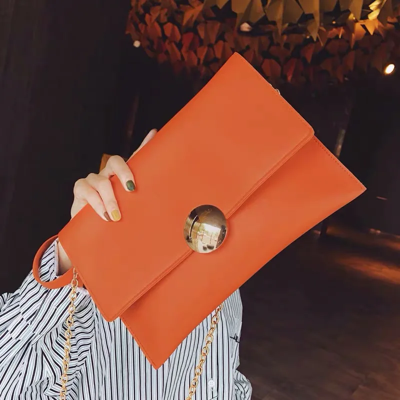 Bolso de mano sólido para mujer, bolso sobre de cuero para mujer, bolso de noche, bolso de mano para mujer, женская сумка через плечо