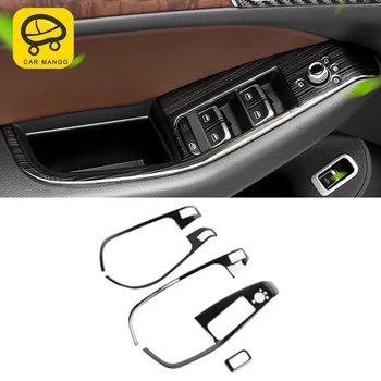 

CarManGo For Audi Q5 B8 B9 2012-2017 Car Door Gate Window Control Panel Frame Cover Chrome Trim Sticker Interior Accessories