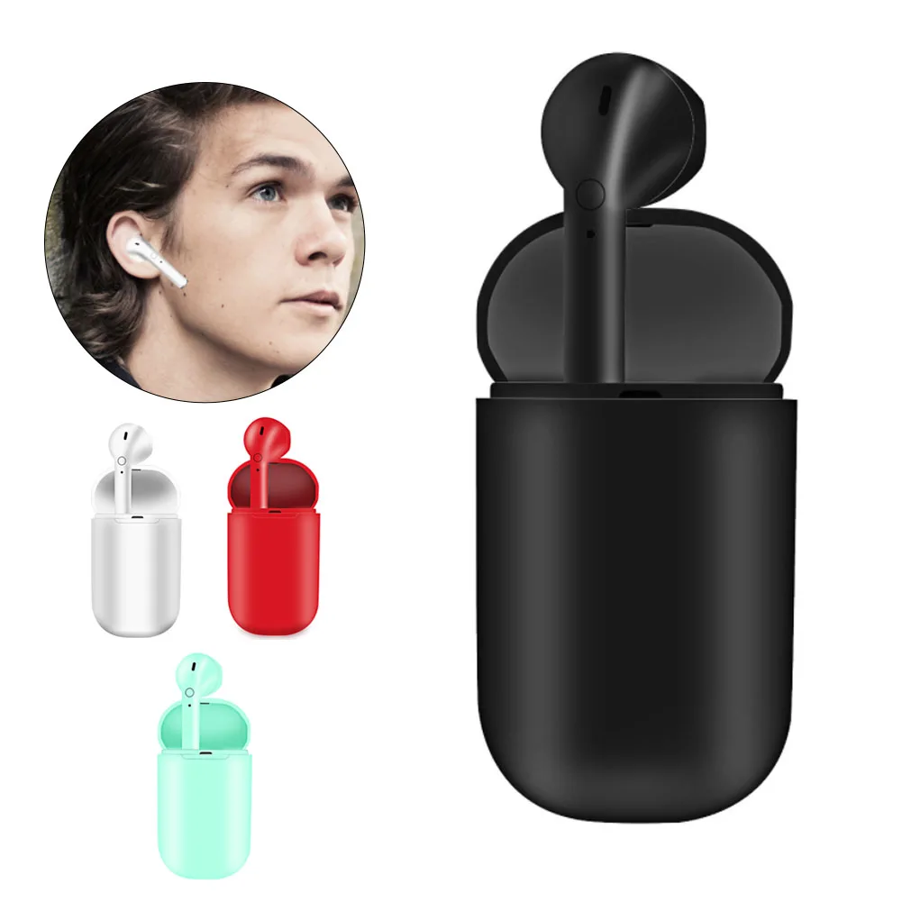 Мини 5,0 Bluetooth стерео одно ухо беспроводные наушники стерео наушники с микрофоном зарядная коробка для всех смартфонов iPhone