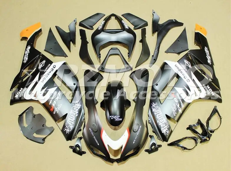 ABS полный обтекатель комплект подходит для Kawasaki ZX6R 2007 2008 мотоцикл Обтекатели ZX-6R 07 08 ниндзя 636 кузов на заказ