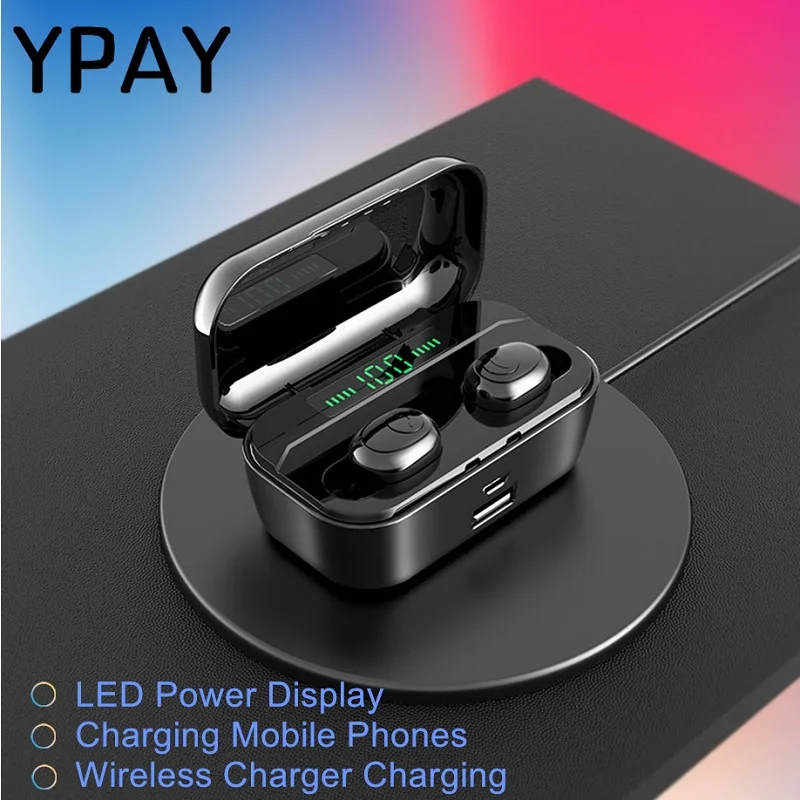 YPAY G6s мини наушники Bluetooth 8D стерео беспроводные гарнитура с 3500mAh Банк мощности |
