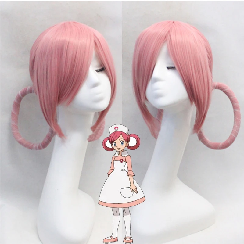 

Game Pokemon Joy cosplay hairwear pink cosplay costume wigs+wig cap