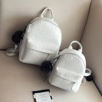 

Mini Backpacks Women PU Leather Cute Small Backpack Female White Back Pack Black Backpacks For Teen Girls Fashion Bagpack Woman