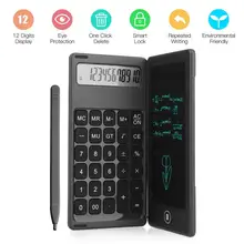 Nova calculadora dobrável & 6 Polegada lcd escrita tablet digital desenho almofada dígitos display com caneta stylus apagar botão bloqueio functio