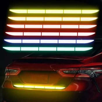 

Car Trunk Reflective Warning Sticker Strip For Ford Focus 2 3 Fiesta Mondeo Kuga Citroen C4 C5 Skoda Octavia Rapid Superb