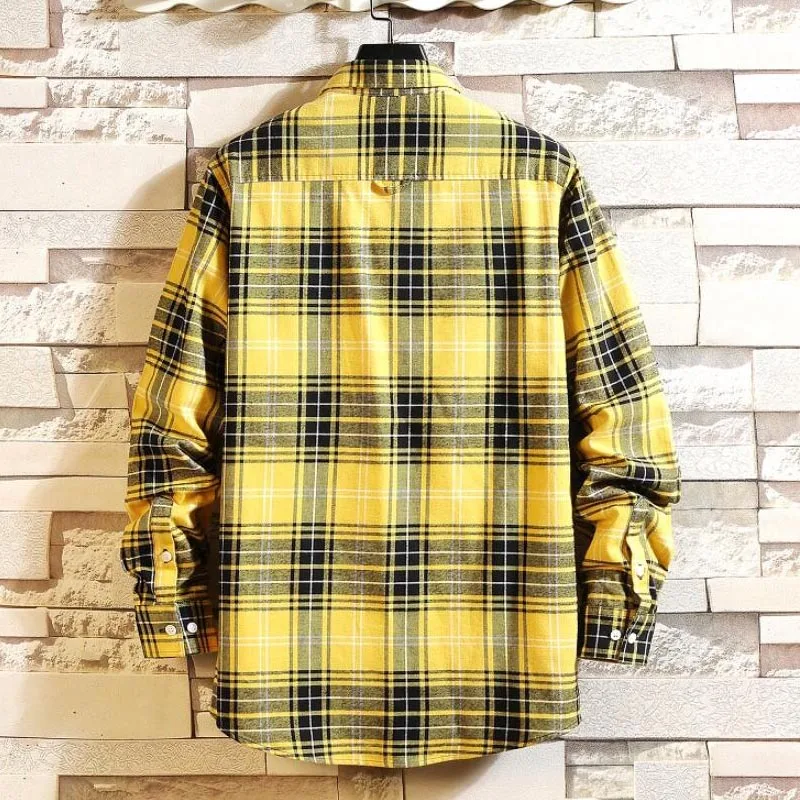 Men Shirts Long Sleeve Cotton Business Casual Shirt Men Long Sleeved High Quality Fashion New Arrival Men's Plaid Shirts Cotto