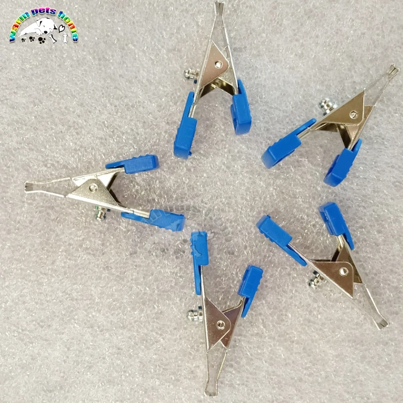 

5pcs Reusable Animals Pets Dog Cat Veterinary ECG/EKG Alligator Clip Electrodes for Snap Cable Veterinary Equipment