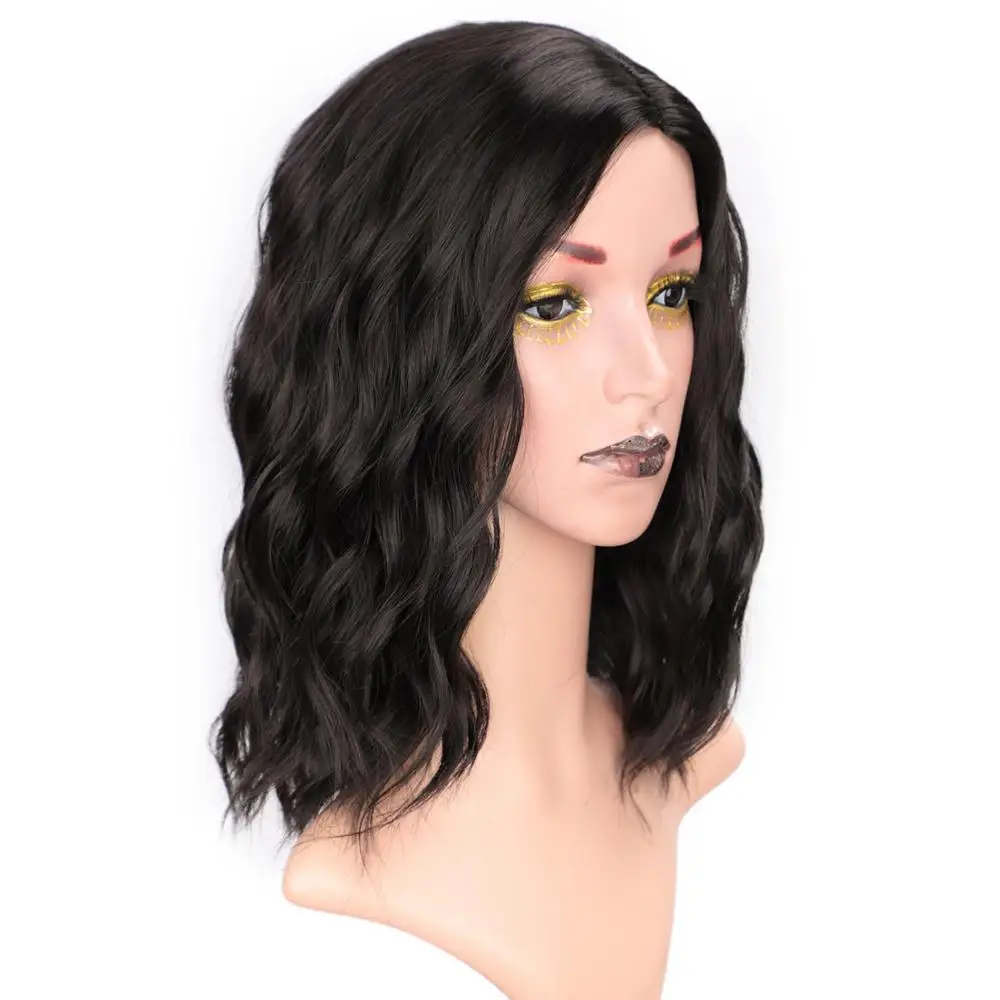 I's a wig 14 ''Ombre Фиолетовый синтетические парики для черных/белых женщин короткая волна воды розовый/Блонд/серый волос можно косплей боб парик - Цвет: 1B