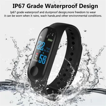 

M3 Plus Smart Bracelet Heart Rate Blood Pressure Health Waterproof Smart Watch M3 Pro Bluetooth Watch Wristband Fitness Tracker