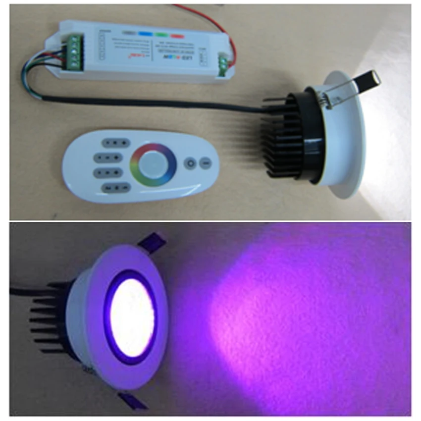 ultra slim led downlights New LED RGBW LED Ceiling Light 12V24Vdc RGBW Down Light 5 wires 4 circuits 5W10W20W RGBW Recessed light brass downlights