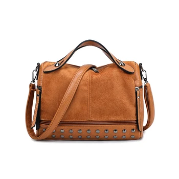 

Women Scrub Designer Handbag Fashion Rivet Lady Large Crossbody New Travel Shopping Bag Studded Patchwork Luxury Tote SS3577