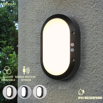 

10W 22 Led 800Lm Garden Contemporary Led Outdoor Wall Lights Sconces Light Control Radar Sensor Motion Wall Lamp Lighting Ideas