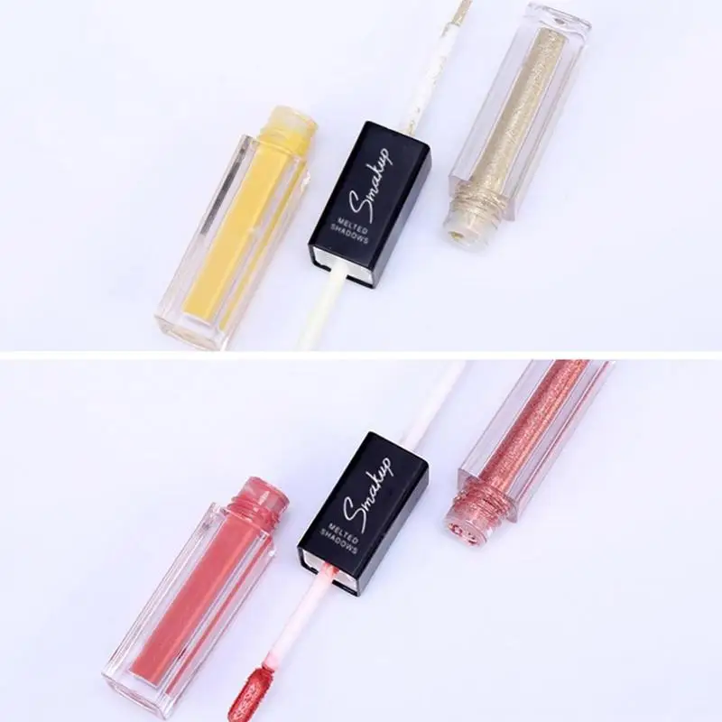 Ten-color Double-headed Eyeshadow Pearlescent Palette Liquid Matte Brightening Eye Makeup Professional Makeup Tools