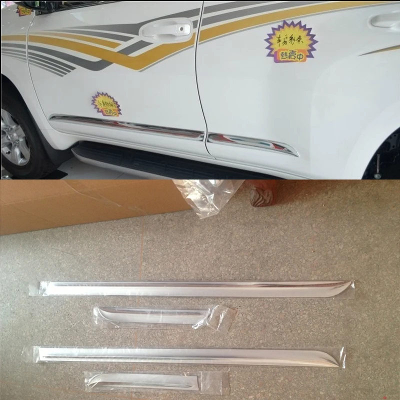 UBLUEE аксессуары для Toyota Land Cruiser Prado FJ 150 2010- ABS Хромированная боковая накладка на дверь
