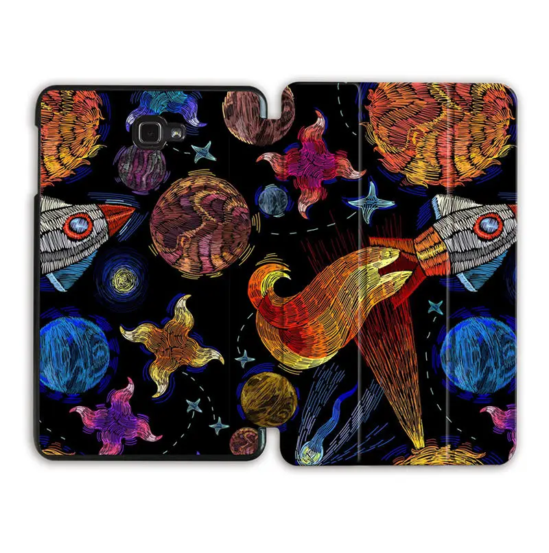 SS11 MTT чехол из искусственной кожи для samsung Galaxy Tab A, 10,1 дюймов, SM-T580, T585, Funda, мультяшная планета, откидная подставка, умный чехол, чехол для планшета - Цвет: SS11