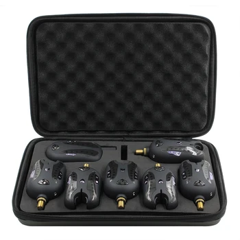 

Lixada Wireless Digital Fishing Alarm Fishing Bite Alarms Fishing Receiver Sound Alert Led Alarm Indicator with Portable Case