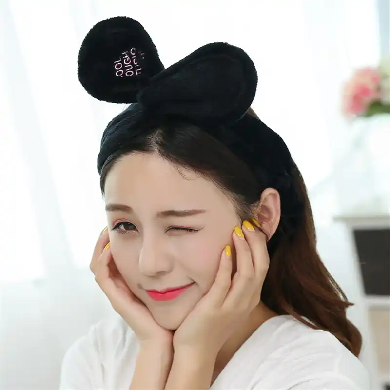 Amozae New Fashion Women Cute Big Ears Comfortable Wash Face Bathe