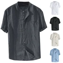 Chemise d'été décontractée pour homme, haut ample à manches courtes, à la mode, pour la plage, séchage rapide, 2021