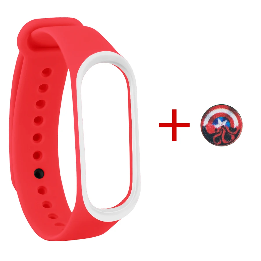 ck05 Браслет для xiaomi mi Band 3 4 спортивный ремешок часы силиконовый ремешок для xiaomi mi 3 4 браслет mi band 4 ремешок окрашенная кнопка - Цвет: ck05
