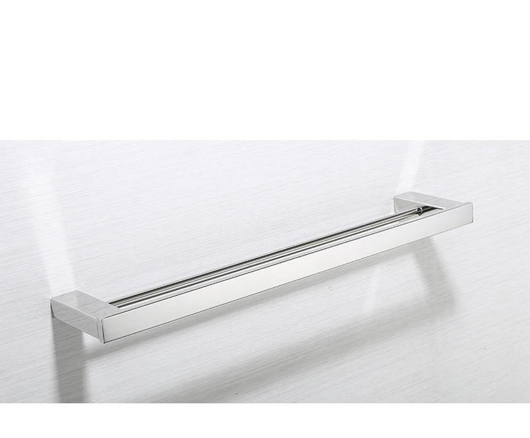 Double towel bar Hongdec роскошное настенное крепление из нержавеющей стали хромированные аксессуары для ванной комнаты держатель для полотенец набор для хранения - Цвет: Double towel bar