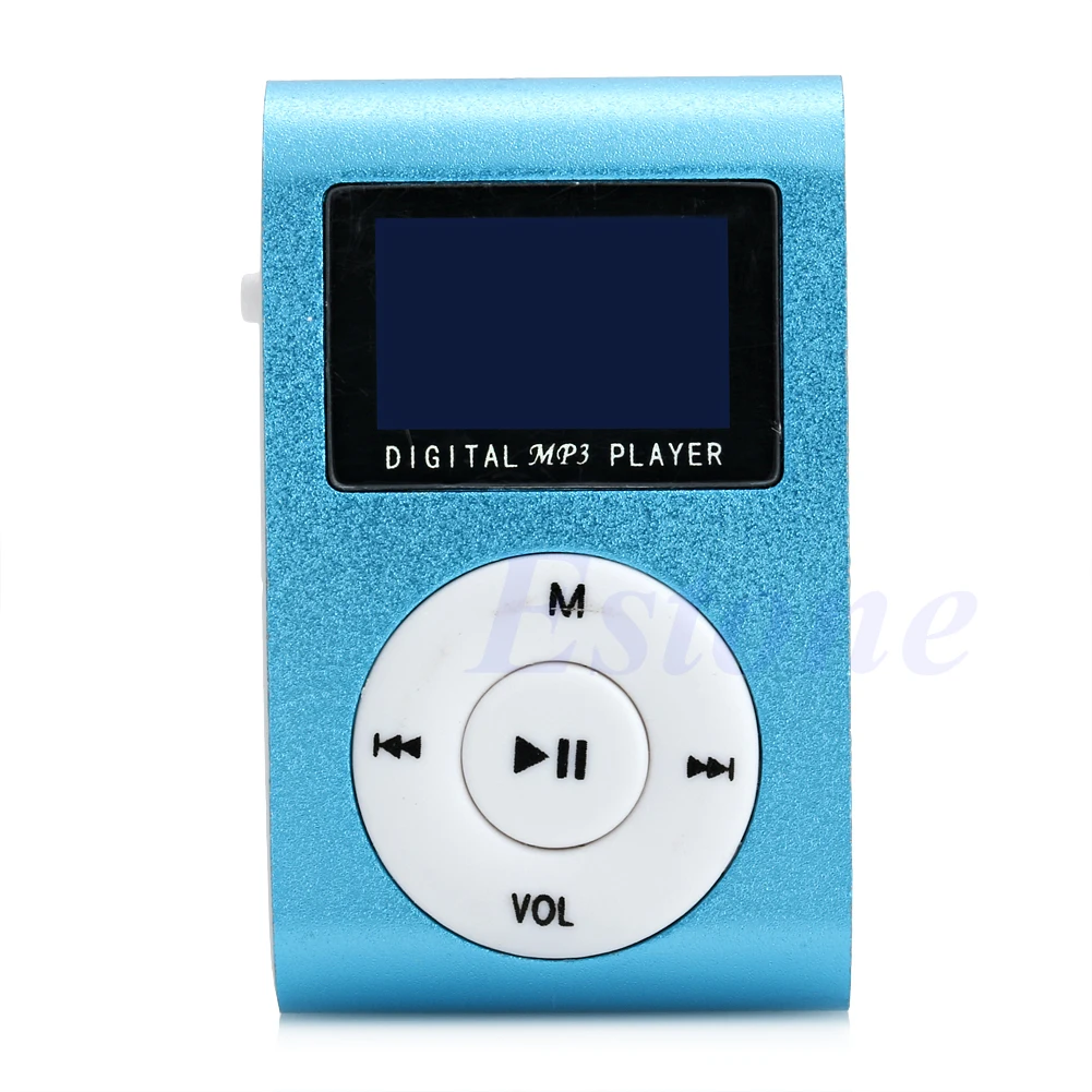 

USB Mini Music Clip MP3 Player LCD Screen Support 16GB Micro SD TF Card