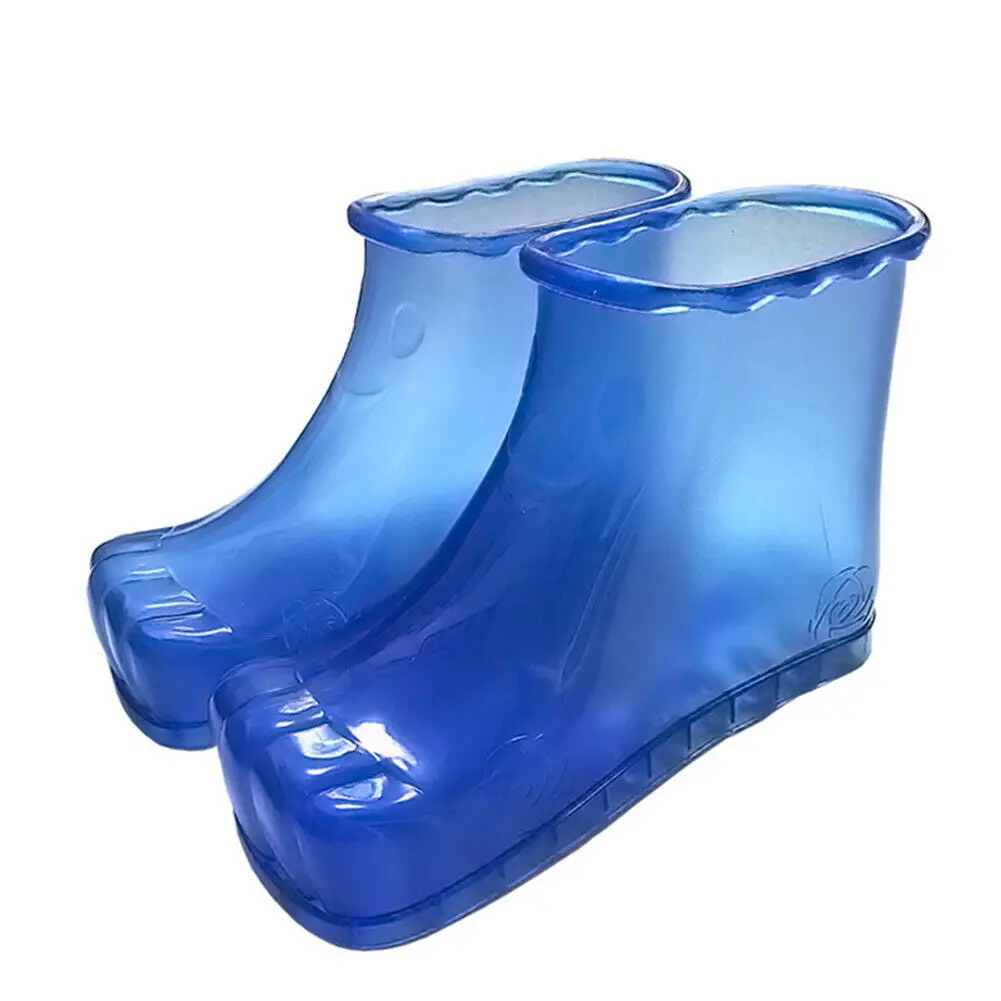Hot！Women Foot Soaking Bath Massage Therapy Shoes Boots Sole Relaxation Home Foot Care Hot Water Shoes Woman Neutral Foot Bath