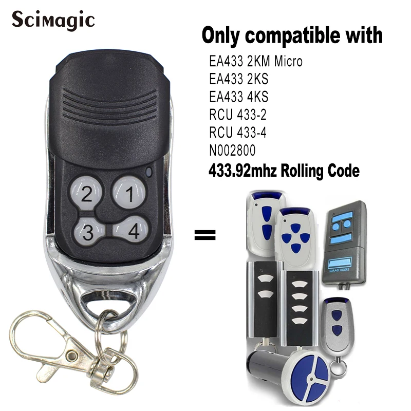 2pcs Normstahl Carwford EA433 2KS / RCU433-4 N002800 2KM Micro T433-4 remote control rolling code 433.92 MHz | Безопасность и