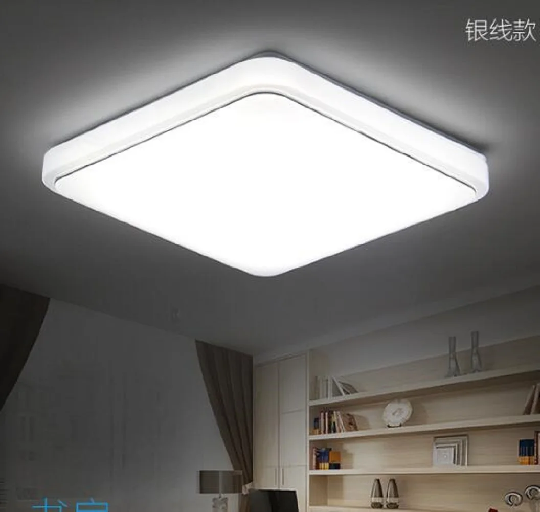 Festive or Party Supplies Square LED Ceiling Down Light Panel Wall Kitchen Bathroom Lamp Cool White Bright - Цвет: Sliver 40 40cm