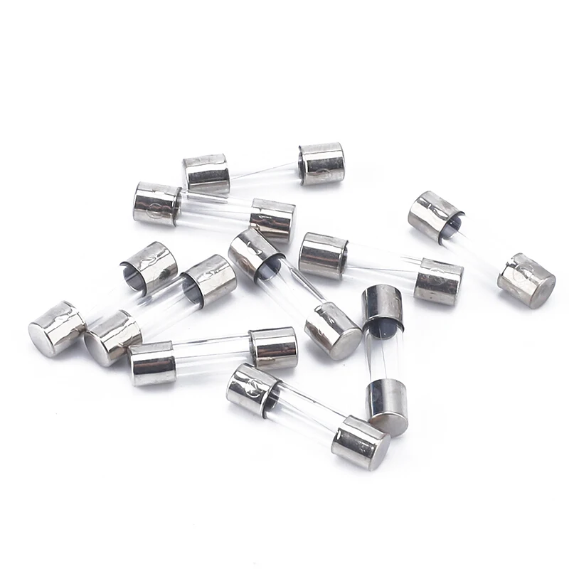 Fast Blow Glass Tube Fuses 5*20mm 6*30mm 10pcs/lot 250V 0.5 1 2 3 4 5 6 8 10 15 20 25 30 A AMP