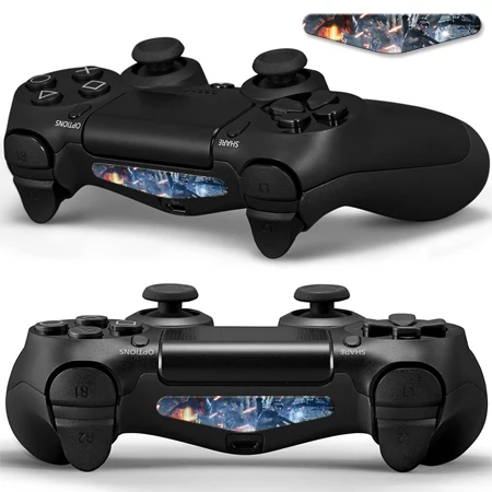 1 пара модный светодиодный свет наклейки для кафе для Playstation 4 Dualshock светодиодный световая наклейка PS4 контроллер геймпад красочная крышка кожи - Цвет: YSLED0102-2pcs