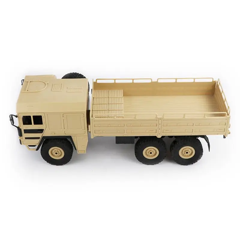 Q64 1/16 2,4G 6WD Rc автомобиль военный грузовик внедорожник Рок Гусеничный RTR игрушка 6 колес Гоночные Игрушки для детей детские подарки 634F - Цвет: Цвет: желтый