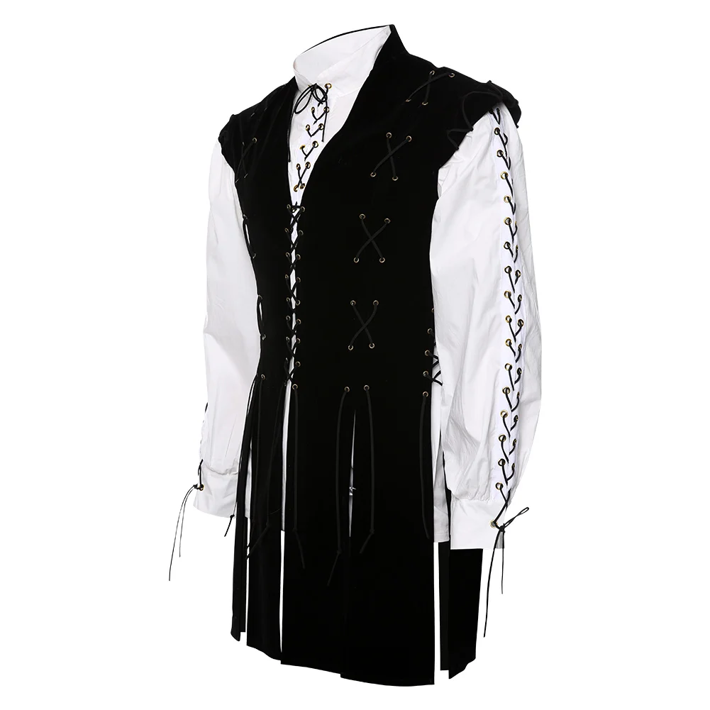 Мужская рубашка жилет костюм рыцаря пиратский боевой Средневековый Ренессанс