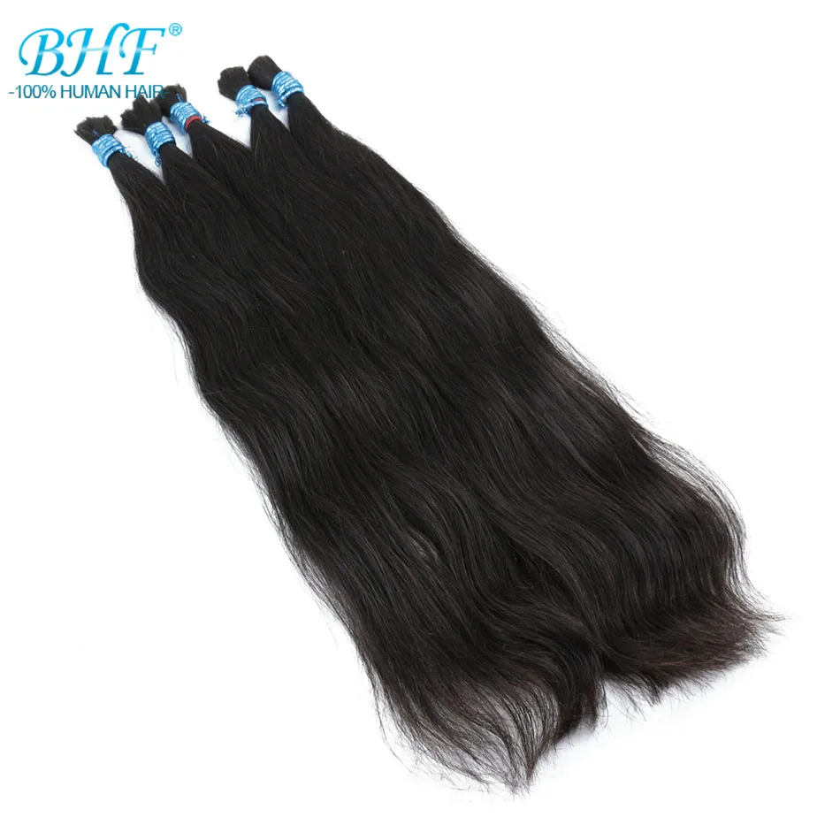 BHF Human Braiding Hair Bulk Machine Made Remy Straight No Weft Bundles Natural Braiding Hair Extensions nudula