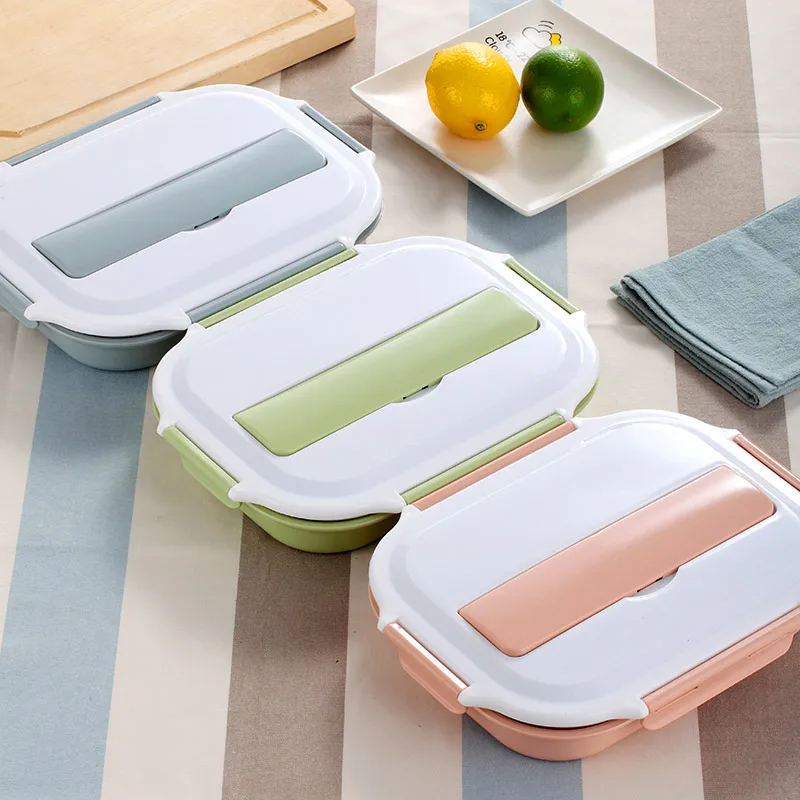 

304 Stainless Steel Lunch Box With Compartments Double Layer Picnic Office Bento Box Japanese Leak-proof Heating Food Container