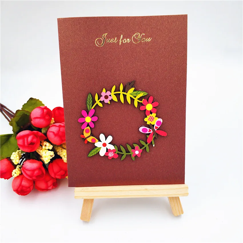

Wreath Metal Cutting Dies For DIY Scrapbooking Halloween Flower Collar Template Floral Ring Photo Album Paper Card Frame Stencil
