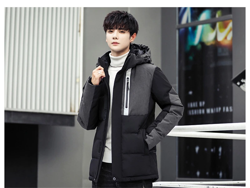 Winterjas Heren базовые куртки зимние пуховики модные однотонные мужские Пальто Harajuku повседневная одежда парка Hombre Roupas Большие размеры