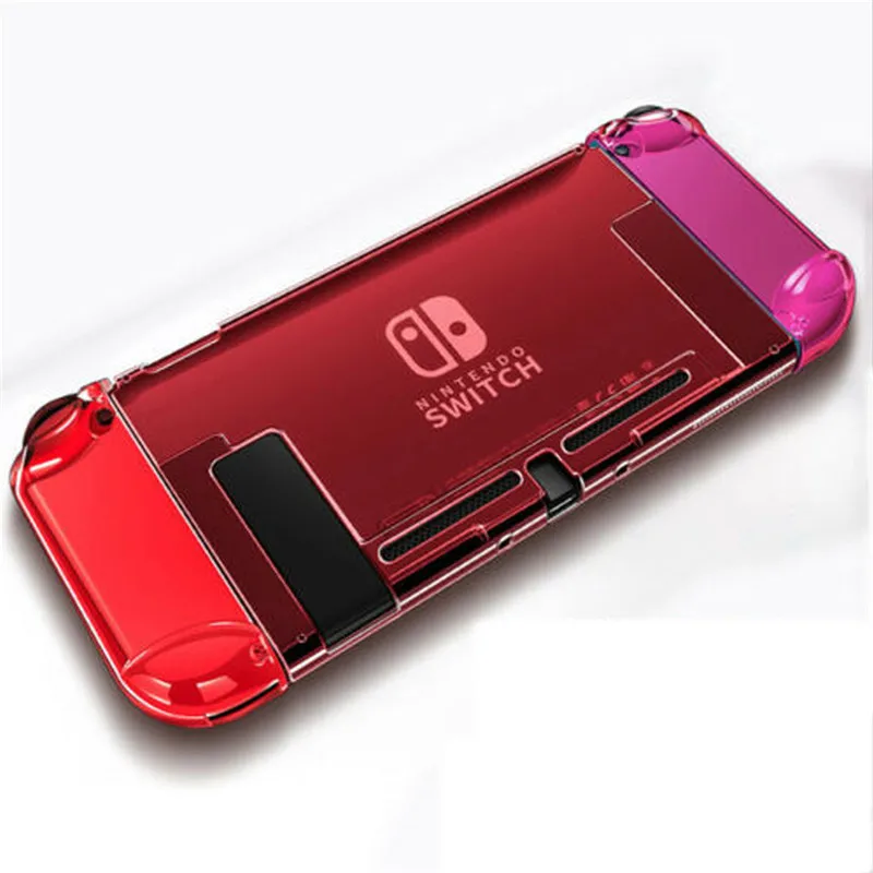 Прозрачный защитный жесткий ударопрочный чехол для nintendo Switch - Цвет: Красный
