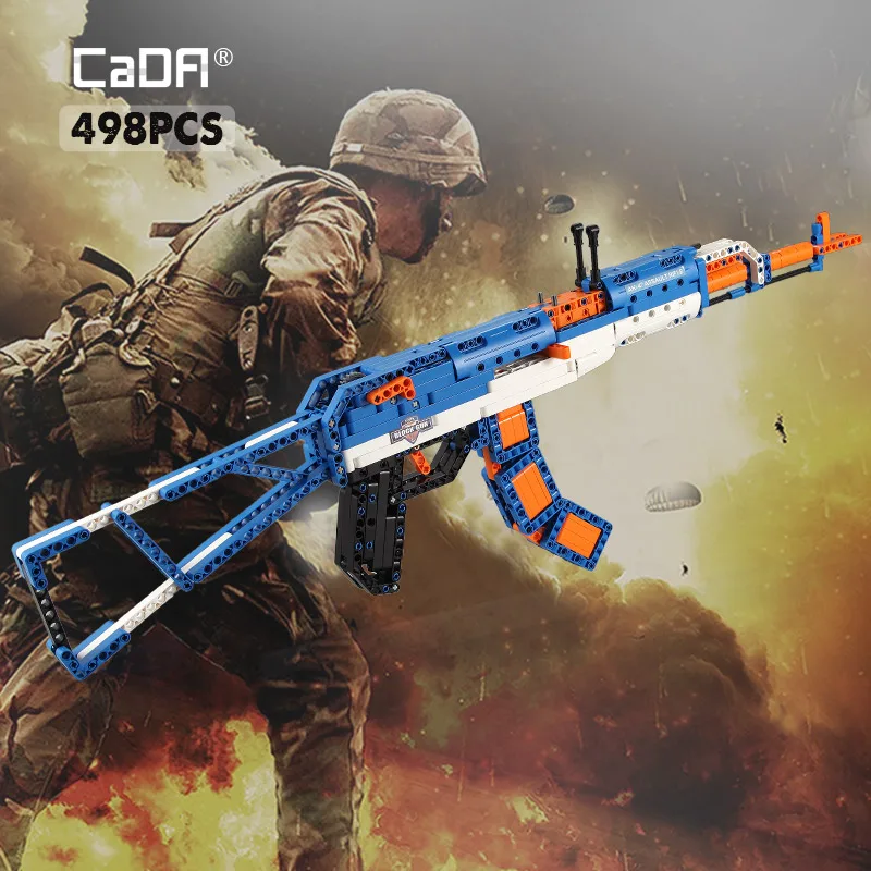  Cada AWP Revolver Pistol Brick Legoing AK47 Riffle Gun SWAT Technic Military Army Building Blocks W